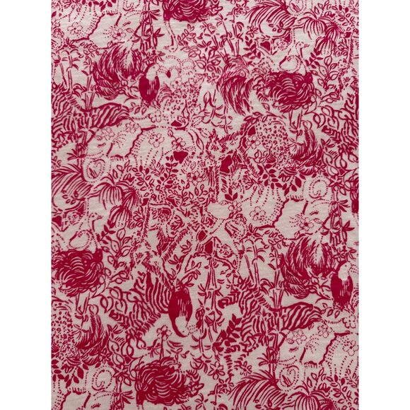 Lilly Pulitzer Womens Scoop Neck Top Size S Raspberry Cotton Short-sleeved New - Picture 7 of 10